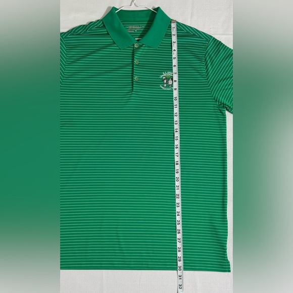 Nike Tour Performance 2014 US Open Pinehurst No. 2 Green Stripe Polo Shirt Large - Picture 9 of 11